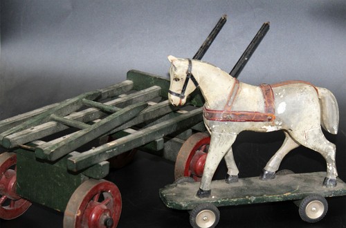 Altes holz pferd mit - holz, vor
