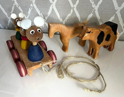 Holz set nachziehspielzeug - nachziehspielzeug, 3