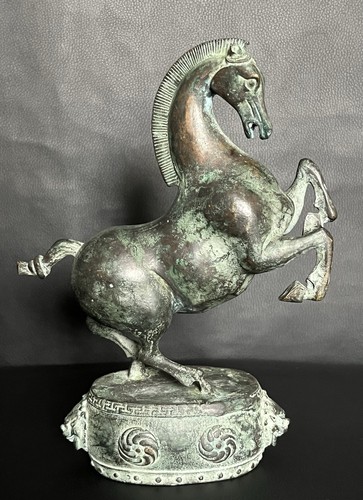 Altes bronze pferd - pferd, tierplastik